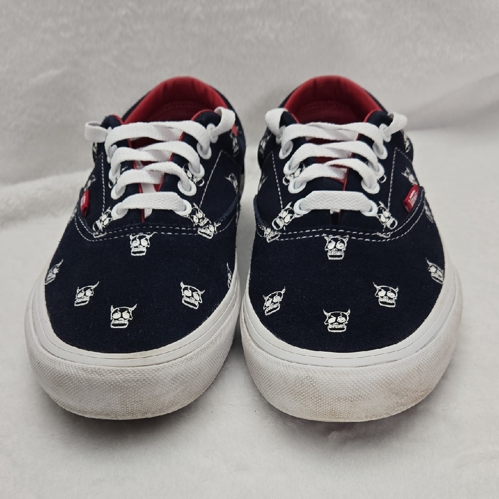 Vans‎ Classic Era Pro Kader Sylla Navy and White Skull Patterned Shoes